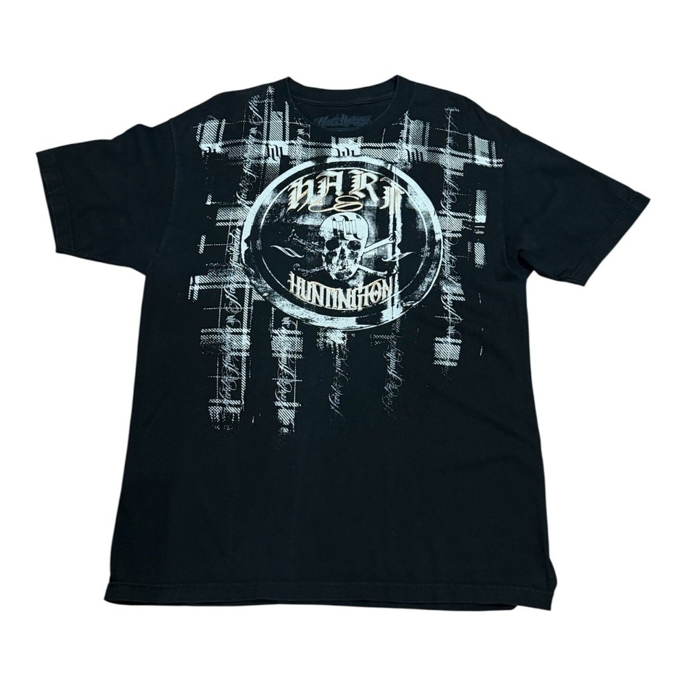 Hart & Huntington Shirt Mens Large Black Skull Graphic MMA Tattoo Biker Tee